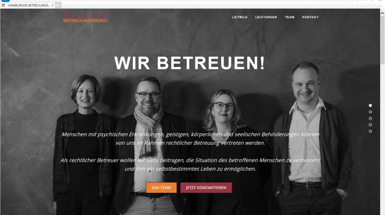 Webdesign | Hamburger Betreuungsbüro