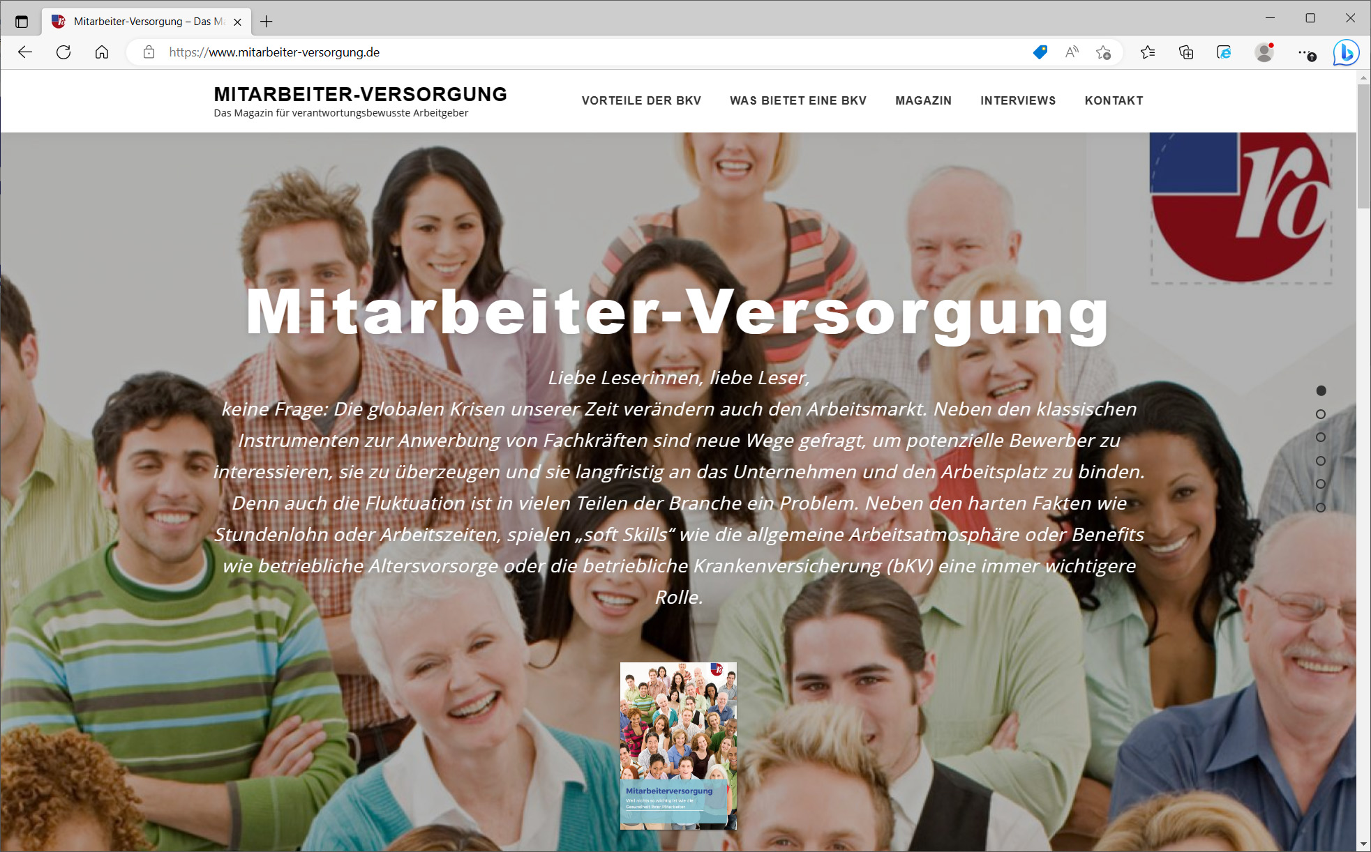 Mitarbeiter-Versorgung
